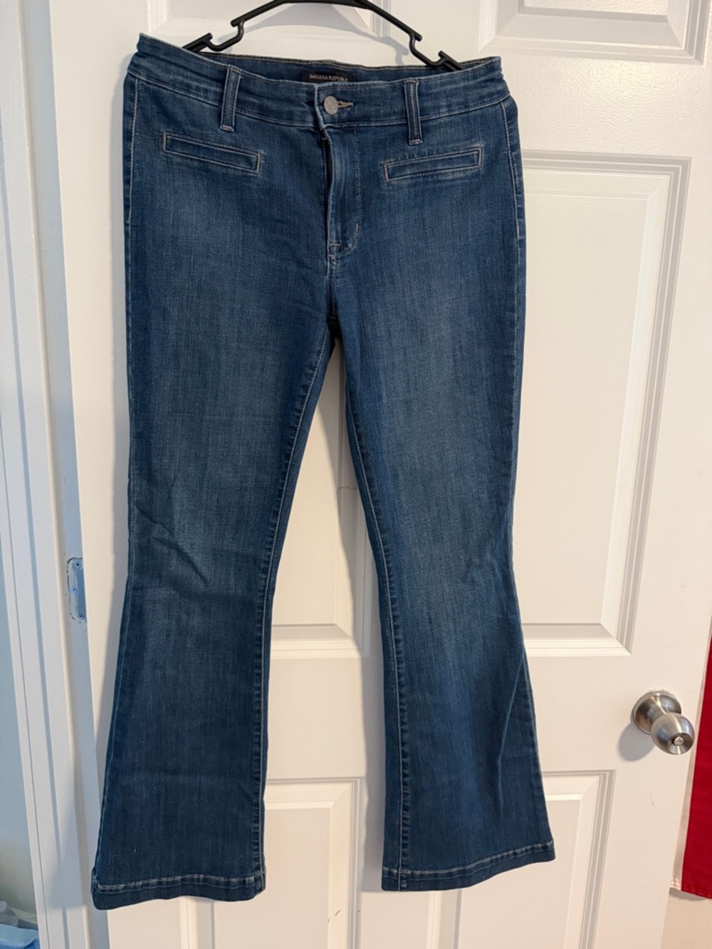 Banana Republic Women's Dark Blue Denim Flare Jeans
